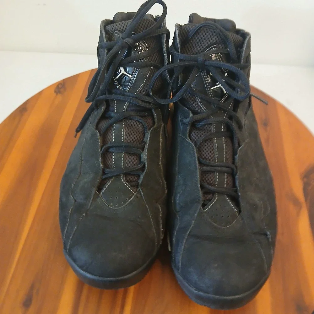 Nike Air Jordan True Flight Mens 12 Black Basketball Shoes‎ Sneakers 342964-010